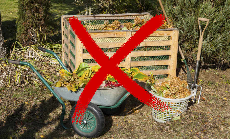 Les sacs compostables ne doivent pas être compostés dans une composteur domestique ou collectif