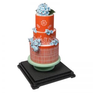 Wedding cake 35 x 35 cm thermobox set. Vue of all the parts.